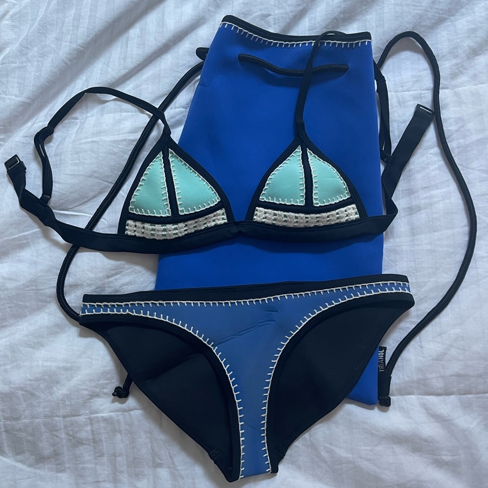 Triangl neoprene crochet bikini & bag
